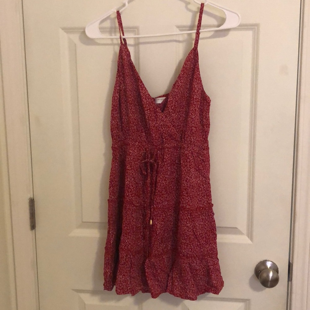 Red mini dress